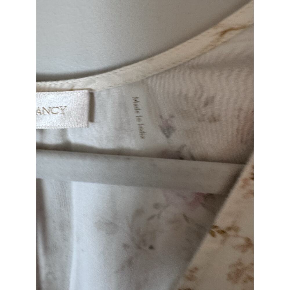 LoveShackFancy Cream Floral Midi Dress with Pink Bouquet Print - Picture 11 of 16